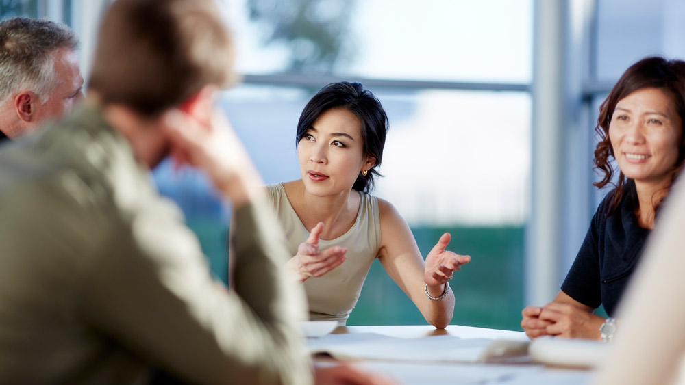 business people talking in meeting